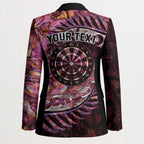 New Zealand Darts Personalised Blazer Aotearoa Silver Fern Pink Papua Shell Spirit - Aussie Hoodie
