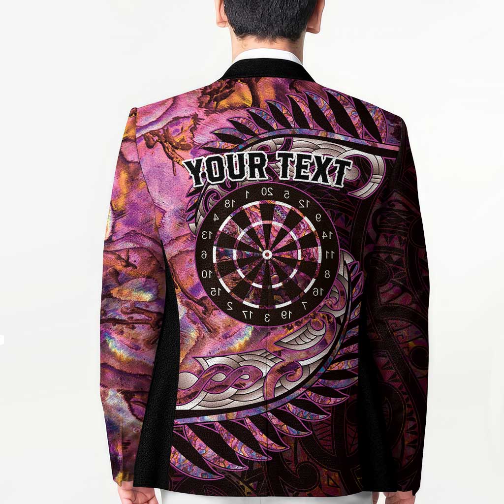 New Zealand Darts Personalised Blazer Aotearoa Silver Fern Pink Papua Shell Spirit - Aussie Hoodie