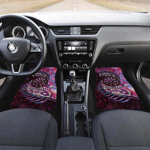 New Zealand Darts Personalised Car Mats Aotearoa Silver Fern Pink Papua Shell Spirit