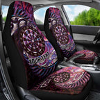 New Zealand Darts Personalised Car Seat Cover Aotearoa Silver Fern Pink Papua Shell Spirit