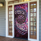 New Zealand Darts Personalised Door Cover Aotearoa Silver Fern Pink Papua Shell Spirit - Aussie Hoodie