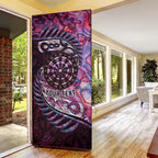 New Zealand Darts Personalised Door Cover Aotearoa Silver Fern Pink Papua Shell Spirit - Aussie Hoodie