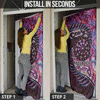 New Zealand Darts Personalised Door Cover Aotearoa Silver Fern Pink Papua Shell Spirit - Aussie Hoodie