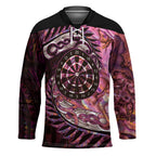 New Zealand Darts Personalised Hockey Jersey Aotearoa Silver Fern Pink Papua Shell Spirit - Aussie Hoodie