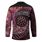 New Zealand Darts Personalised Hockey Jersey Aotearoa Silver Fern Pink Papua Shell Spirit - Aussie Hoodie