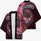 New Zealand Darts Personalised Kimono Aotearoa Silver Fern Pink Papua Shell Spirit - Aussie Hoodie
