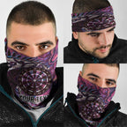 New Zealand Darts Personalised Neck Gaiter Aotearoa Silver Fern Pink Papua Shell Spirit - Aussie Hoodie