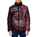 New Zealand Darts Personalised Padded Jacket Aotearoa Silver Fern Pink Papua Shell Spirit - Aussie Hoodie