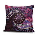 New Zealand Darts Personalised Pillow Cover Aotearoa Silver Fern Pink Papua Shell Spirit - Aussie Hoodie