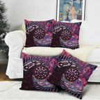 New Zealand Darts Personalised Pillow Cover Aotearoa Silver Fern Pink Papua Shell Spirit - Aussie Hoodie