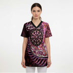 New Zealand Darts Personalised Scrub Top Aotearoa Silver Fern Pink Papua Shell Spirit - Aussie Hoodie