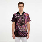 New Zealand Darts Personalised Scrub Top Aotearoa Silver Fern Pink Papua Shell Spirit - Aussie Hoodie