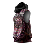 New Zealand Darts Personalised Sleeveless Hoodie Aotearoa Silver Fern Pink Papua Shell Spirit - Aussie Hoodie