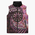 New Zealand Darts Personalised Sleeveless Puffer Jacket Aotearoa Silver Fern Pink Papua Shell Spirit - Aussie Hoodie