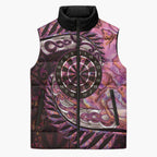 New Zealand Darts Personalised Sleeveless Puffer Jacket Aotearoa Silver Fern Pink Papua Shell Spirit - Aussie Hoodie