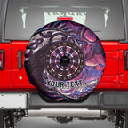 New Zealand Darts Personalised Spare Tire Cover Aotearoa Silver Fern Pink Papua Shell Spirit
