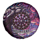New Zealand Darts Personalised Spare Tire Cover Aotearoa Silver Fern Pink Papua Shell Spirit