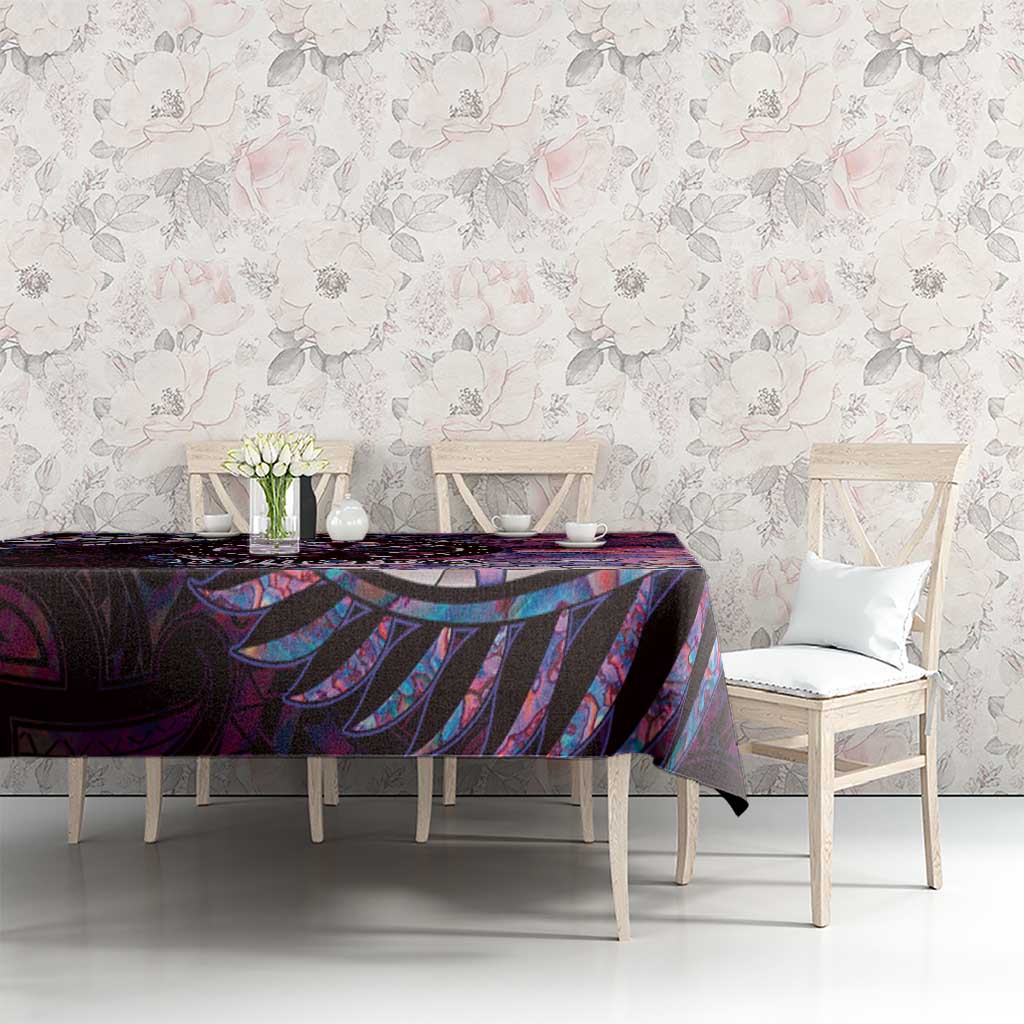 New Zealand Darts Personalised Tablecloth Aotearoa Silver Fern Pink Papua Shell Spirit