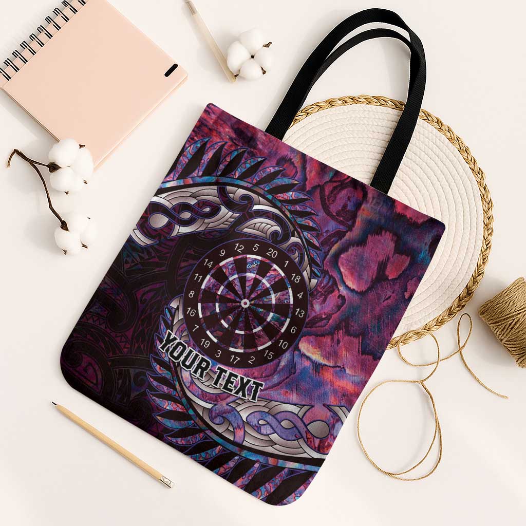 New Zealand Darts Personalised Tote Bag Aotearoa Silver Fern Pink Papua Shell Spirit - Aussie Hoodie