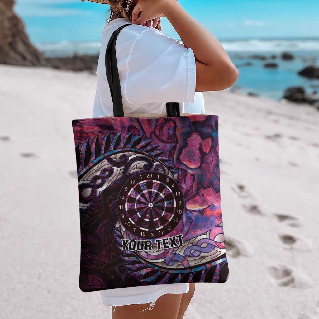 New Zealand Darts Personalised Tote Bag Aotearoa Silver Fern Pink Papua Shell Spirit - Aussie Hoodie