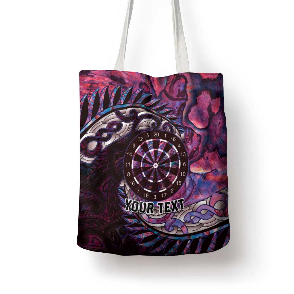 New Zealand Darts Personalised Tote Bag Aotearoa Silver Fern Pink Papua Shell Spirit - Aussie Hoodie