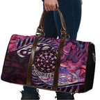 New Zealand Darts Personalised Travel Bag Aotearoa Silver Fern Pink Papua Shell Spirit - Aussie Hoodie