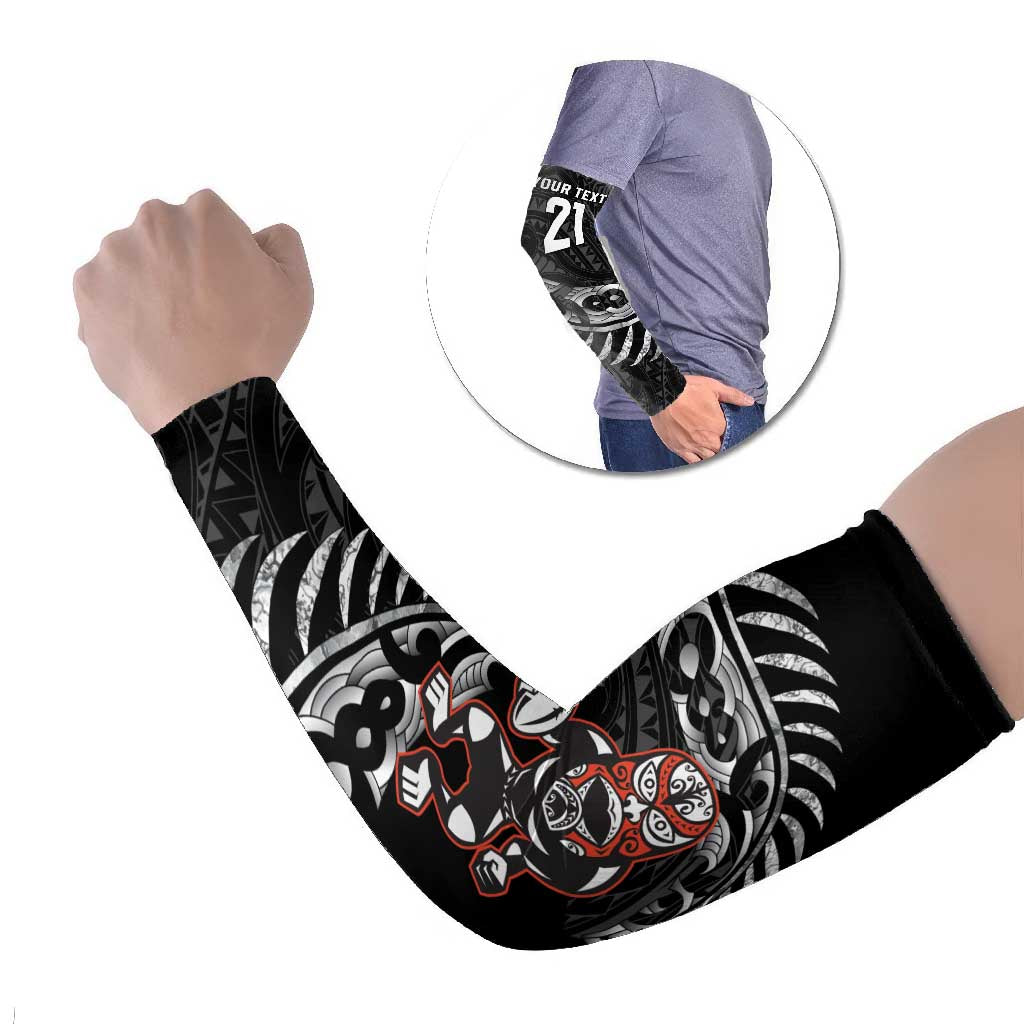 New Zealand Indigenous-Maori Rugby Custom Arm Sleeves - Aussie Hoodie