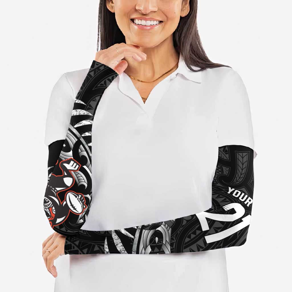 New Zealand Indigenous-Maori Rugby Custom Arm Sleeves - Aussie Hoodie