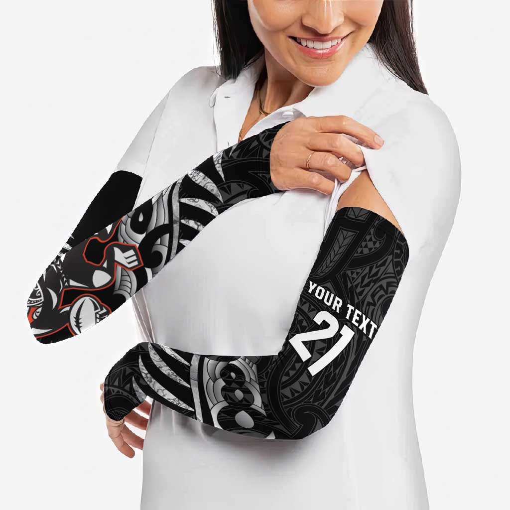 New Zealand Indigenous-Maori Rugby Custom Arm Sleeves - Aussie Hoodie