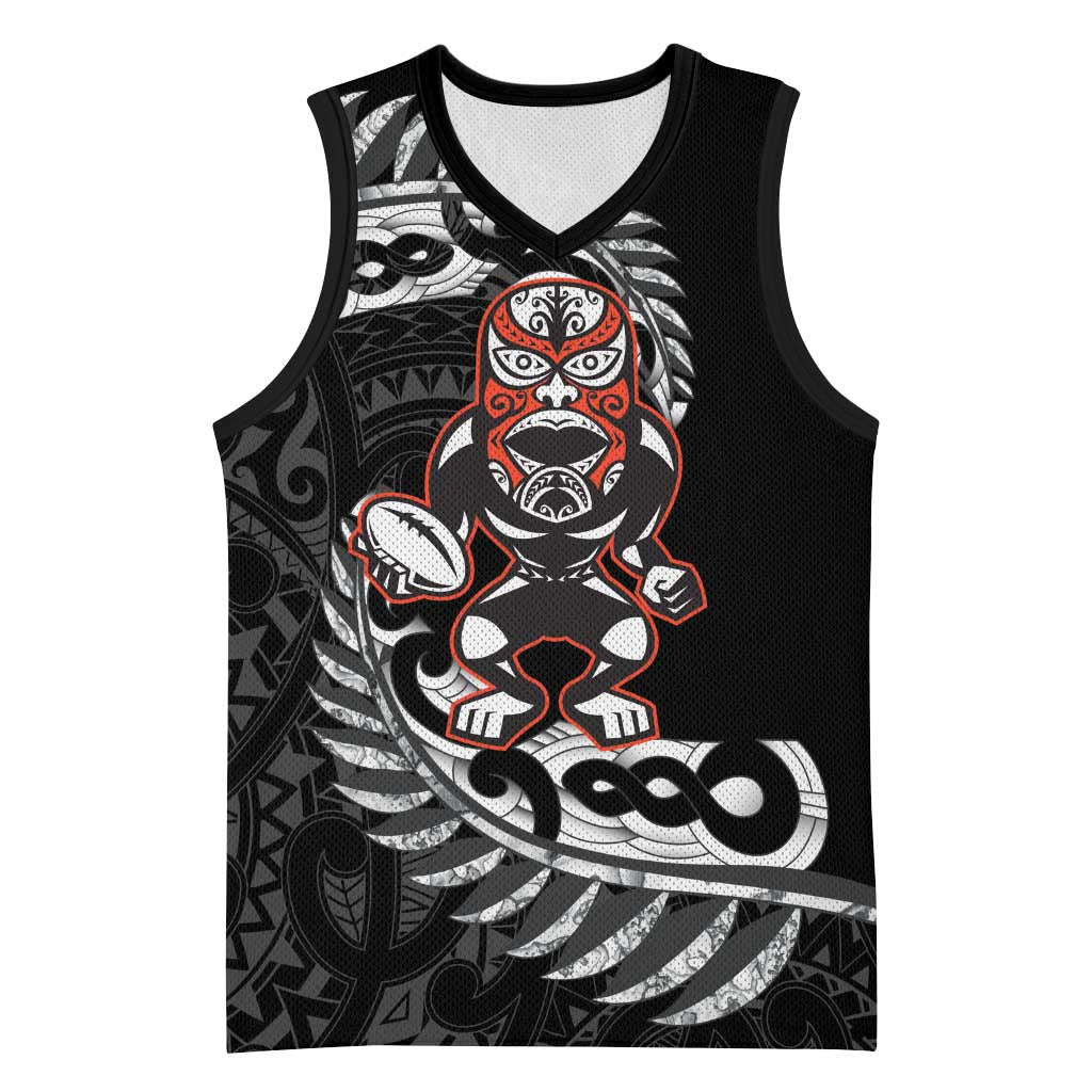 New Zealand Indigenous-Maori Rugby Custom Basketball Jersey - Aussie Hoodie