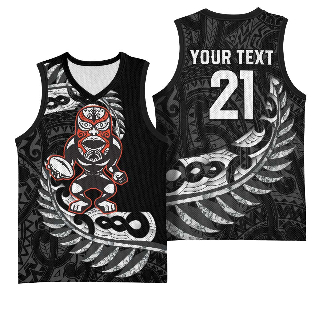 New Zealand Indigenous-Maori Rugby Custom Basketball Jersey - Aussie Hoodie