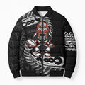 New Zealand Indigenous-Maori Rugby Custom Bomber Puffer Jacket - Aussie Hoodie