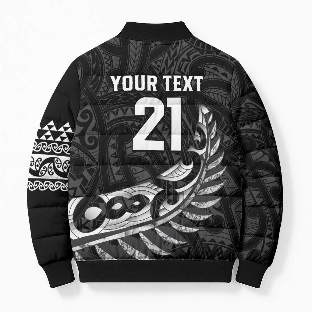 New Zealand Indigenous-Maori Rugby Custom Bomber Puffer Jacket - Aussie Hoodie