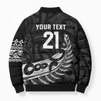 New Zealand Indigenous-Maori Rugby Custom Bomber Puffer Jacket - Aussie Hoodie