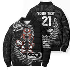New Zealand Indigenous-Maori Rugby Custom Bomber Puffer Jacket - Aussie Hoodie