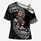 New Zealand Indigenous-Maori Rugby Custom Cross Shoulder Shirt - Aussie Hoodie