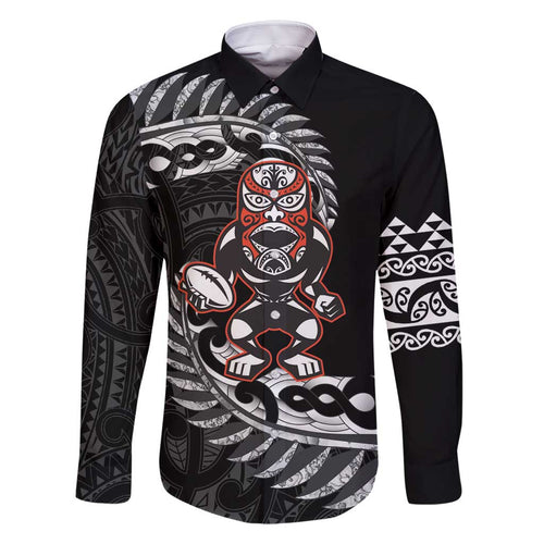 New Zealand Indigenous-Maori Rugby Custom Family Matching Mermaid Dress and Hawaiian Shirt