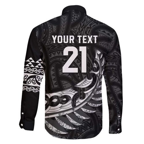 New Zealand Indigenous-Maori Rugby Custom Family Matching Off Shoulder Short Dress and Hawaiian Shirt