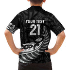 New Zealand Indigenous-Maori Rugby Custom Family Matching Tank Maxi Dress and Hawaiian Shirt