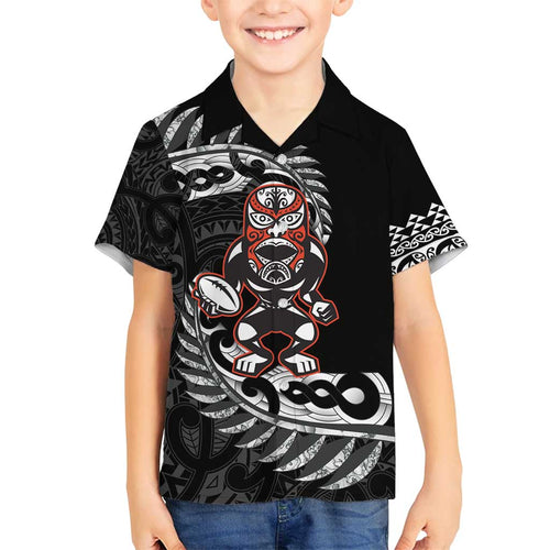 New Zealand Indigenous-Maori Rugby Custom Family Matching Tank Maxi Dress and Hawaiian Shirt