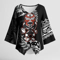 New Zealand Indigenous-Maori Rugby Custom Kimono Sleeve Blouse - Aussie Hoodie