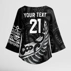 New Zealand Indigenous-Maori Rugby Custom Kimono Sleeve Blouse - Aussie Hoodie