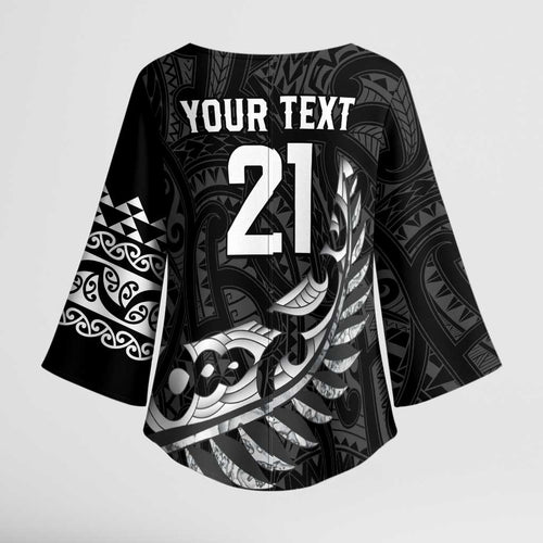 New Zealand Indigenous-Maori Rugby Custom Kimono Sleeve Blouse - Aussie Hoodie