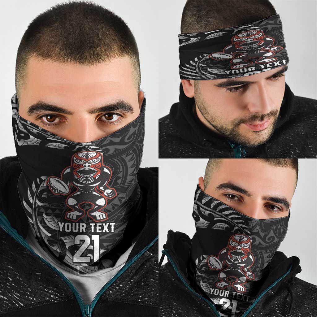 New Zealand Indigenous-Maori Rugby Custom Neck Gaiter - Aussie Hoodie