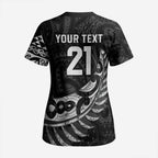 New Zealand Indigenous-Maori Rugby Custom Scrub Top - Aussie Hoodie