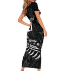 New Zealand Indigenous-Maori Rugby Custom Short Sleeve Bodycon Dress