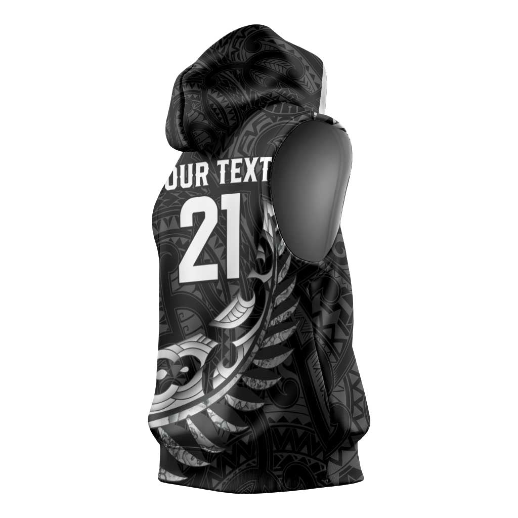 New Zealand Indigenous-Maori Rugby Custom Sleeveless Hoodie - Aussie Hoodie