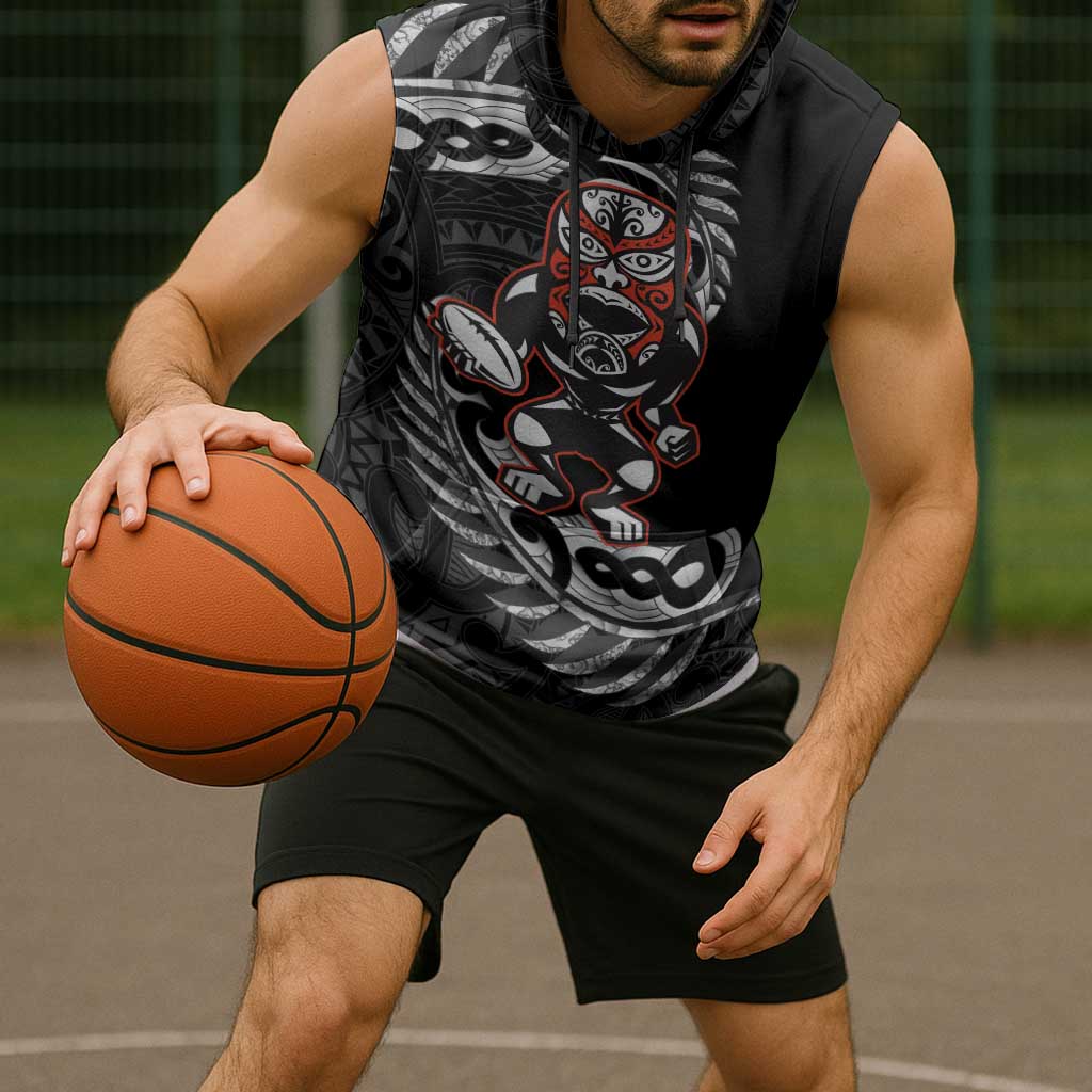 New Zealand Indigenous-Maori Rugby Custom Sleeveless Hoodie - Aussie Hoodie
