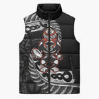 New Zealand Indigenous-Maori Rugby Custom Sleeveless Puffer Jacket - Aussie Hoodie