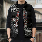 New Zealand Indigenous-Maori Rugby Custom Sleeveless Puffer Jacket - Aussie Hoodie